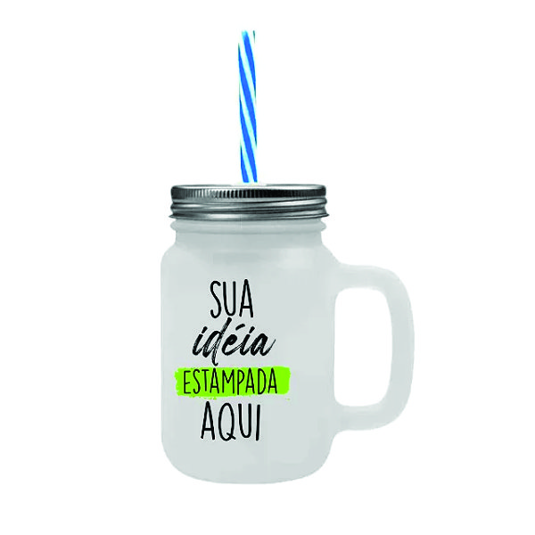 Caneca de vidro com tampa Caneca de vidro com tampa