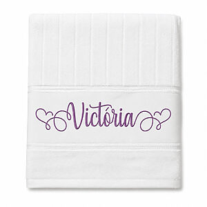 Toalha de Banho Personalizada com Nome Brinde