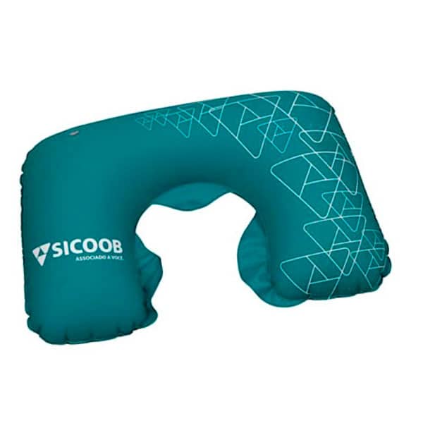 Travesseiro de viagem inflável em u